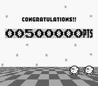 une photo d'Ã©cran de Kirby s Pinball Land sur Nintendo Game Boy